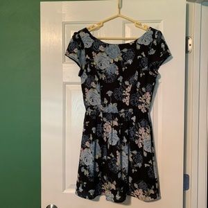 Floral black dress